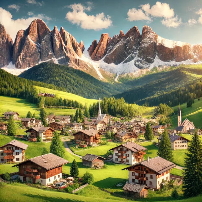 corvara picturesque village dolomites