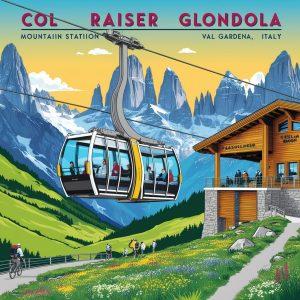 Col Raiser Gondola Mountain Station in Val Gardena